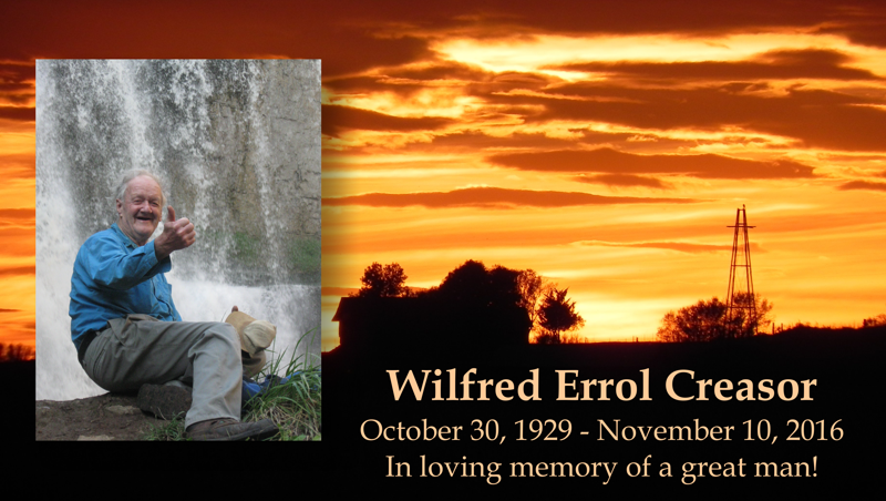 Wilfred Errol Creasor tribute.